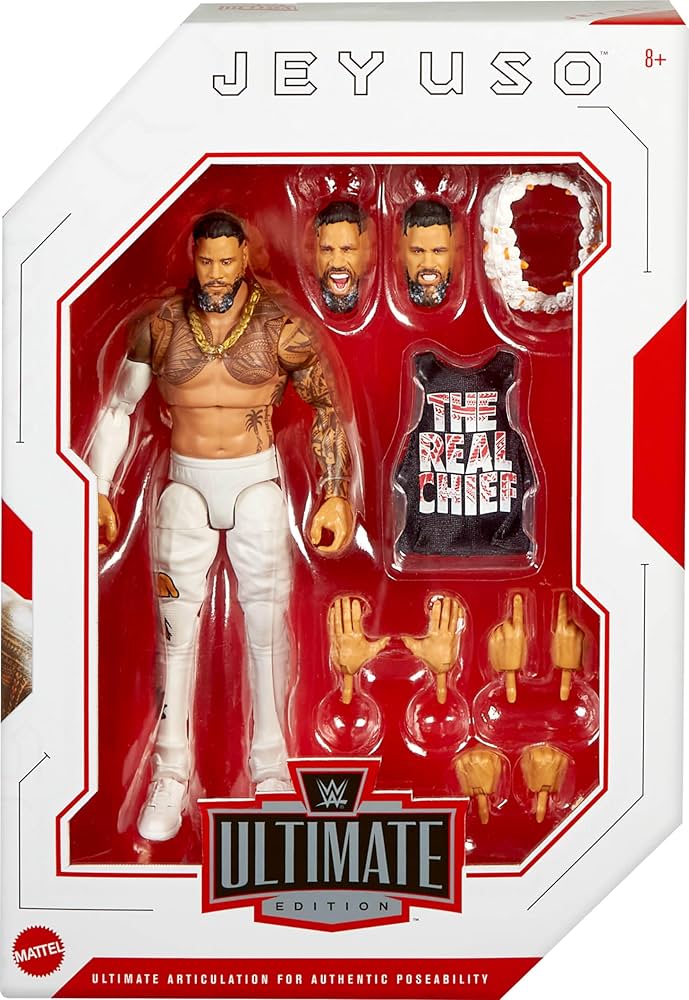 WWE USOS アルティメットエディション フィギュア 新品 ジェイ・ウーソ Mattel WWE Ultimate Edition Jey USO Action Figure, Figures